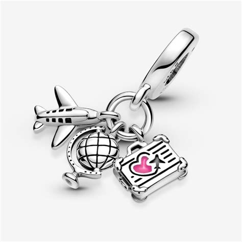 pandora travel suitcase charm